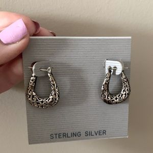 BRAND NEW STERLING SILVER HOOPS